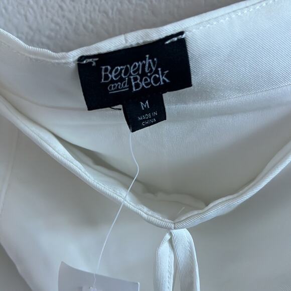 NWT PacSun Beverly and Beck Off-The-Shoulder Button Front Tie Top Blouse Shirt M - Picture 3 of 6